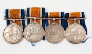 1914-20 British War Medals to Australians: 4757 PTE. D.F. McCARTHY. 21 - BN. A.I.F.; 1920 PTE. F. McCARTHY. 46 BN. A.I.F.; 3516 PTE. T.E. McCOLLEY. 59 BN. A.I.F.; and, 61898 PTE. G. McKAY. 23 - BN. A.I.F. (4 medals).