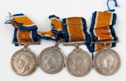 1914-20 British War Medals impressed to: S - 2206 PTE. A. INNES. GORD. HIGHRS.; 9038 PTE. P. CAIN. L'POOL. R.; 34044 PTE. H. LINDSAY. W. RID.R.; and, GEORGE H. FELTON (who joined the A.I.F. in 1914). (4 medals). - 2