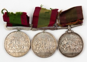 CAMPAIGN MEDALS: AFGHANISTAN 1878 - 80 silver medals, engraved to 8,BDE./602, PTE. C. RAMSEY, 51ST REG'T (with original mount); also, 2 medals with replaced mounts: 992. PTE. M. BUCKLEY. 2/7TH. FOOT; and 12/507 PTE. J. PALMER. 85TH FOOT. (3 medals).