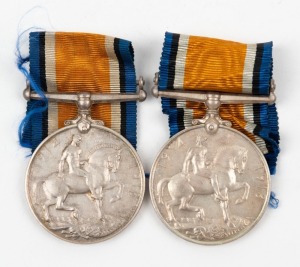 1914-20 British War Medals to Australians: 4690 PTE E. W ELTON. 23 BN. A.I.F.; and, 588 PTE N. EVERT. 5 M.G. BN. A.I.F., (2 medals).