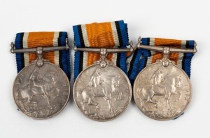 1914-20 British War Medals to Australians: 4718 PTE A. GERMANY. 22 BN. A.I.F.; 6510. PTE. T. GUEST. 8 - BN. A.I.F.; and, 1032 PTE E. GWYNE 8 L H.R. A.I.F. (3 medals).