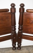 An antique Colonial Australian cedar pair of single bed ends, Tasmanian origin, mid 19th century, 100cm high, 106cm wide - 2