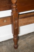 An antique Colonial Australian double bed, blackwood and cedar, Tasmanian origin, mid 19th century, with slats and rails, 121cm high, 132cm wide, 200cm long - 2