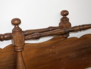 An antique Colonial Australian double bed, blackwood and cedar, Tasmanian origin, mid 19th century, with slats and rails, 121cm high, 132cm wide, 200cm long - 3