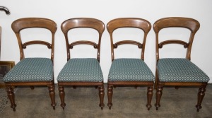 Four antique mahogany campaign chairs by MILES, KINGSTON & Co. 19th century, each stamped "G. WILDE",