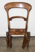 Four antique mahogany campaign chairs by MILES, KINGSTON & Co. 19th century, ​​​​​​​each stamped "G. WILDE", - 4