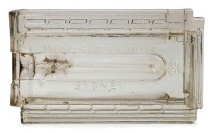 WUNDERLICH LIMITED SYDNEY vintage industrial glass tile, 42 x 26cm