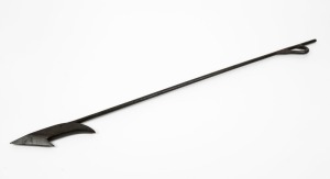 An antique whale harpoon with folding flue, 19th century, 94cm long