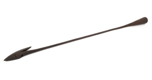 An antique toggle harpoon, stamped "SCORPAR, LONDON", 19th century, 89.5cm high