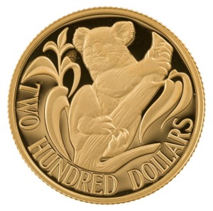 TWO HUNDRED DOLLARS, 1980 $200 gold Koala Proof.