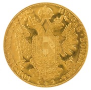 Austria - Coins: 4 Ducat Franz Josef, Gold 1915 restrike, aUnc. (2 examples). - 2