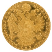Austria - Coins: 4 Ducat Franz Josef, Gold 1915 restrike, aUnc. (2 examples). - 4