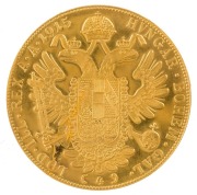 Austria - Coins: 4 Ducat Franz Josef, Gold 1915 restrike, aUnc. (2 examples). - 4