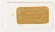 SWITZERLAND,&nbsp;Swiss Bank Corporation, twenty gram fine gold&nbsp;ingot.&nbsp; - 2