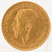 1925 Sovereign, George V, St. George reverse, Melbourne, aUnc. - 2