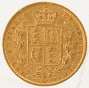 1879 Sovereign, Young head, Shield reverse, Sydney, VF. - 2