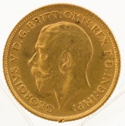 1914 Half Sovereign, George V, St. George reverse, Sydney. - 2