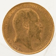 1909 Sovereign, Edward VII, St. George reverse, Perth,EF. - 2