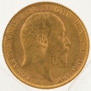 1905 Sovereign, Edward VII, St. George reverse, Melbourne, EF. - 2