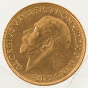 1915 Sovereign, George V, St. George reverse, Sydney, Unc. - 2