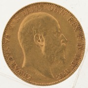 1908 Sovereign, Edward VII, St. George reverse, Perth, VF. - 2