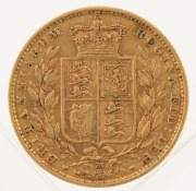 1885 Sovereign, Young head, Shield reverse, Melbourne, EF. - 2