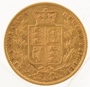 1871 Sovereign, Young head, Shield reverse, Sydney, EF. - 2