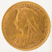 Great Britain - Coins: 1901 Sovereign, Veiled head, St. George reverse, Unc. - 2