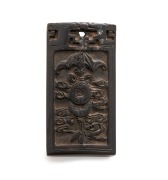 An antique Tibetan carved wooden amulet, 19th/20th century, ​​​​​​​6.3cm high - 3