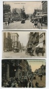 Postcards: VICTORIA - MELBOURNE STREET VIEWS: A collection featuring street views from throughout the CBD, including Bourke and Collins streets, Princes and Queens bridges, St. Paul's Cathedral, Melbourne Town Hall, the Eight Hour Day Monument, Yarra Bank - 2
