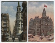 Postcards: VICTORIA - MELBOURNE STREET VIEWS: A collection featuring street views from throughout the CBD, including Bourke and Collins streets, Princes and Queens bridges, St. Paul's Cathedral, Melbourne Town Hall, the Eight Hour Day Monument, Yarra Bank - 4