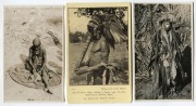 Postcards: PAPUA AND NEW GUINEA TERRITORIES: A collection of photographic postcards featuring religious gatherings, locals demonstrating their traditional costumes, shamanic practices, weaponry, and fishing equipment, as well as highland vistas, huts, vil - 4