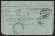 NEW ZEALAND - Postal Stationery: Edward VII One Penny Lettercard uprated with 3 x ½d greens for April 1910 usage from Auckland to BANGKOK, with 21.5.10 arrival cds; then redirected to ZURICH and finally to GENEVA, with SINGAPORE, GENEVA and ZURICH transit - 2