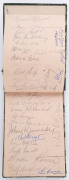 AUTOGRAPH BOOK: with AUSTRALIAN RULES: 1954 Hawthorn FC team including John Kennedy (Vice-Capt), Ted Fletcher (Capt.), John Peck, Allan Woodley, Alf Hughes & Len Crane; 1954 Carlton FC incl. Ken Hands, Bruce Comben, Bob Crowe, George Ferry, Graham Gilchr - 2