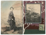Postcards: JAPAN: A collection of mainly photographic postcards featuring street and bird's-eye views of prominent cities, crowded baseball stadiums, geisha and tea ceremony depictions, cherry blossom-lined walkways, rickshaw drivers, imperial warships, c - 2