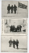 Postcards: POLAR EXPLORATION: Six photographic postcards from the 1907-09 Shackleton British Antarctic Expedition including "Southern Depot Party with Dogs" and "Ponies on Arrival in Antarctic"; also, 1904 Canterbury Times cards "Sledging Party at Razorba - 2