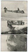 Postcards: POLAR EXPLORATION: Six photographic postcards from the 1907-09 Shackleton British Antarctic Expedition including "Southern Depot Party with Dogs" and "Ponies on Arrival in Antarctic"; also, 1904 Canterbury Times cards "Sledging Party at Razorba - 3