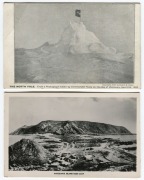 Postcards: POLAR EXPLORATION: Six photographic postcards from the 1907-09 Shackleton British Antarctic Expedition including "Southern Depot Party with Dogs" and "Ponies on Arrival in Antarctic"; also, 1904 Canterbury Times cards "Sledging Party at Razorba - 4