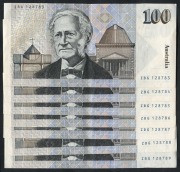 ONE HUNDRED DOLLARS, Johnston/Fraser (1985) (R.609), ZBG&nbsp;128783/789, consecutive run of banknotes, (7), aUnc/Unc.