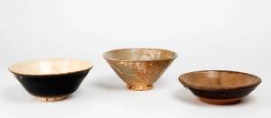 Three Chinese Cizhou stoneware bowls, Jin Dynasty 1115-1234, 17cm, 17cm and 16.2cm diameter