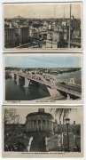 Postcards: QUEENSLAND - BRISBANE: A collection of photographic postcards featuring street and bird's-eye views, Story Bridge under construction with workers visible atop, the Salvation Army People's Palace, botanical gardens, transportation infrastructure - 2