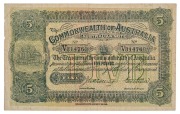 FIVE POUNDS, Collins/Allen, (1914) V314760 (R.36bL) last prefix letter V; fair condition. A contemporary forgery.