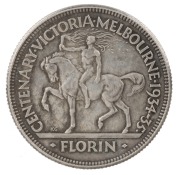 George V - George VI commemorative florins, 1927 Canberra (2), 1934-35 Melbourne Centenary, 1951 Federation & 1954 Royal Visit, (Total 5), VF-EF.
