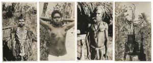 Postcards: NEW GUINEA: A group of circa 1920s-30s real photo postcards, noting two from Western Bismarck Islands annotated "Natives at Lau Island Ninigo Group" & "Aua Station" on back, another of "Pato Chief of Matu" [Matupit Island], then aerial views of