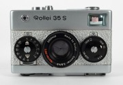 FRANKE & HEIDECKE: Rollei 35S 35mm compact camera, with silver&nbsp;leather body, circa 1978, with Sonnar 40mm f2.8 lens and plastic lens cap. Presented in maker's box with plastic case and instruction booklet. - 3