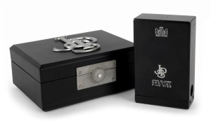 KIEV ARSENAL: Later-type John Player Special all-metal spy camera, disguised as a pack of cigarettes which conceals a Kiev-Vega camera. This example does not have the protruding 'cigarettes' of the earlier type. Marked 'CIA' near the controls, and presented in a rather elaborate lined box incorporating the CIA logo and the engravings "FOR SPECIAL AGENT" (presumably Maxwell Smart or Agent 99) on the inside and "JPS" on the top.