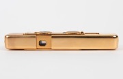 MINOX: 1988 limited-edition Minox LX Gold sub-miniature camera [#820-999]. Presented in original lined timber box with leather camera case, flash attachment in separate leather case, gold chain, and documentation. One of 999 such cameras produced to celeb - 4