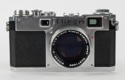 NIPPON KOGAKU: Nikon S2 rangefinder camera [#6162192], circa 1956, with Nikkor-S&middot;C&nbsp;50mm f1.4 lens [#371896]. - 2
