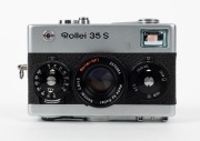 FRANKE & HEIDECKE: Rollei 35S compact camera, circa 1974, with Sonnar&nbsp;40mm f2.8 lens [#2576984] and plastic front lens cap. - 2