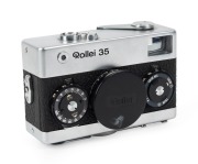 FRANKE & HEIDECKE: German-made Rollei 35 compact camera, circa 1967, with Tessar&nbsp;40mm f3.5 lens [#5527212] and plastic front lens cap.